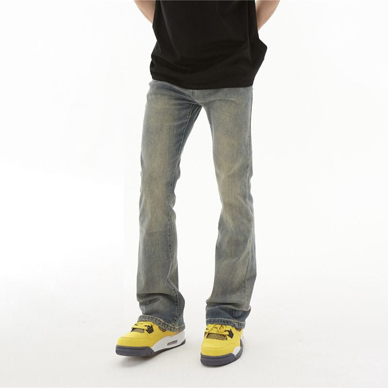 Herrjeans Med Raka Ben Och Tvätt