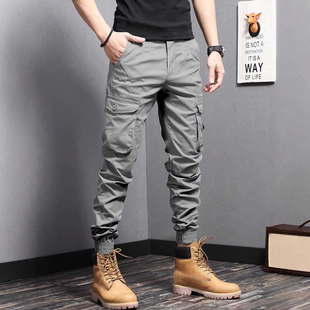 Herr Raka Dragsko Arbetsbyxor Multi Pocket Design