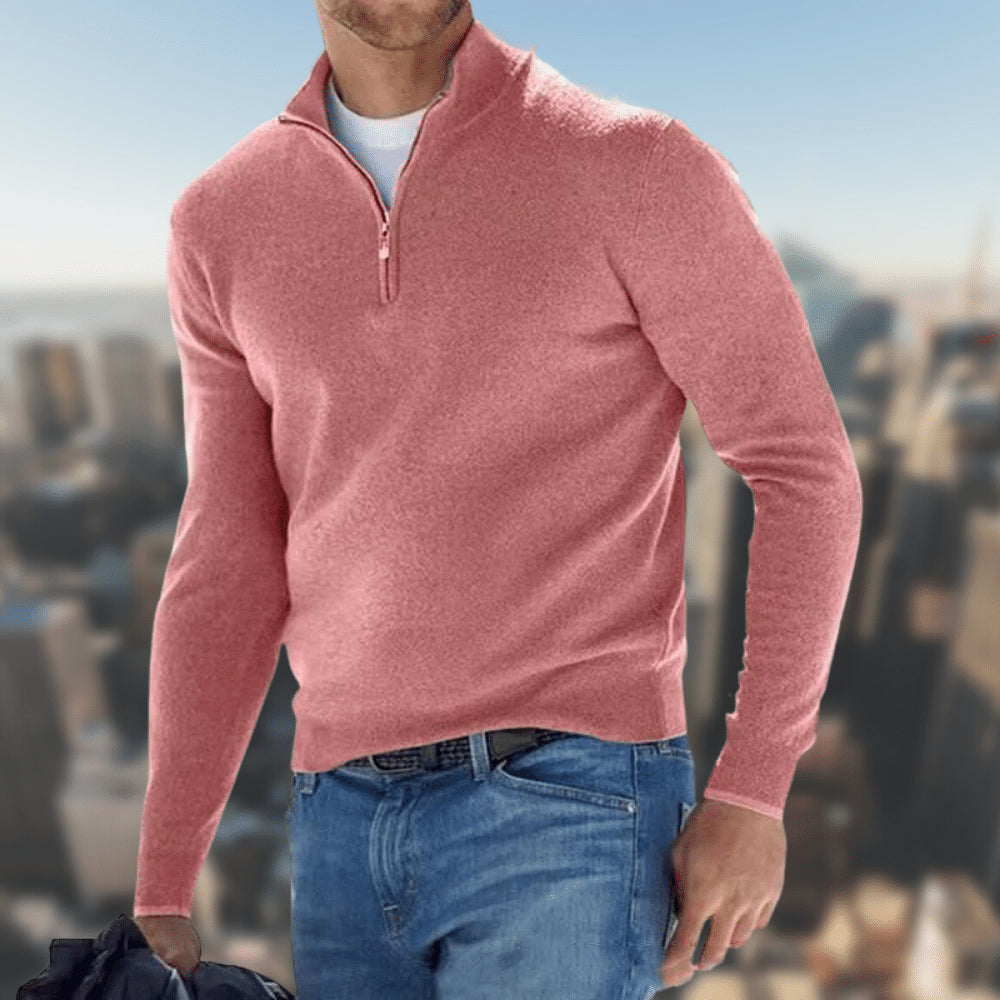Herrkofta Med Lång Ärm, Enfärgad Design