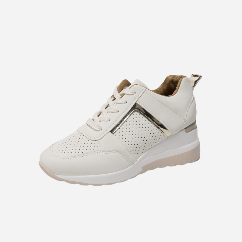Damsneakers Med Andningsbar Stickad Ovandel, Stödjande Sula