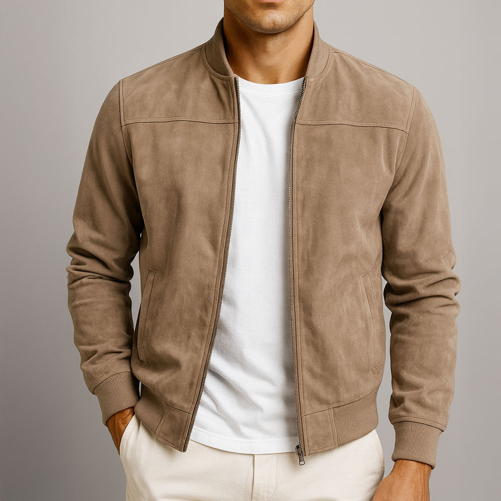 Herrmockajacka Slim Fit Minimalistisk Bomber