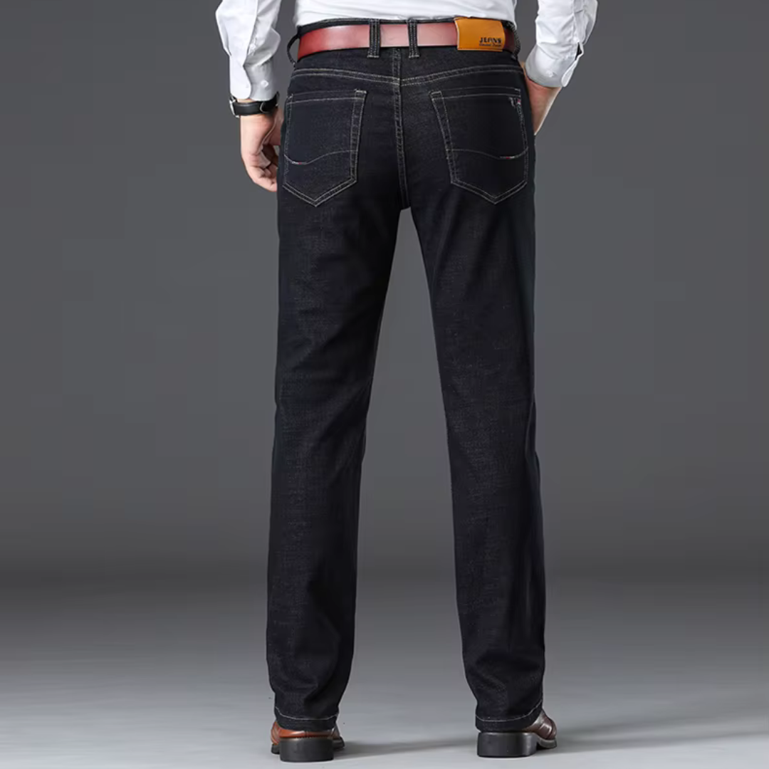 Herr Stretch Denimstil Jeans Klassisk Passform