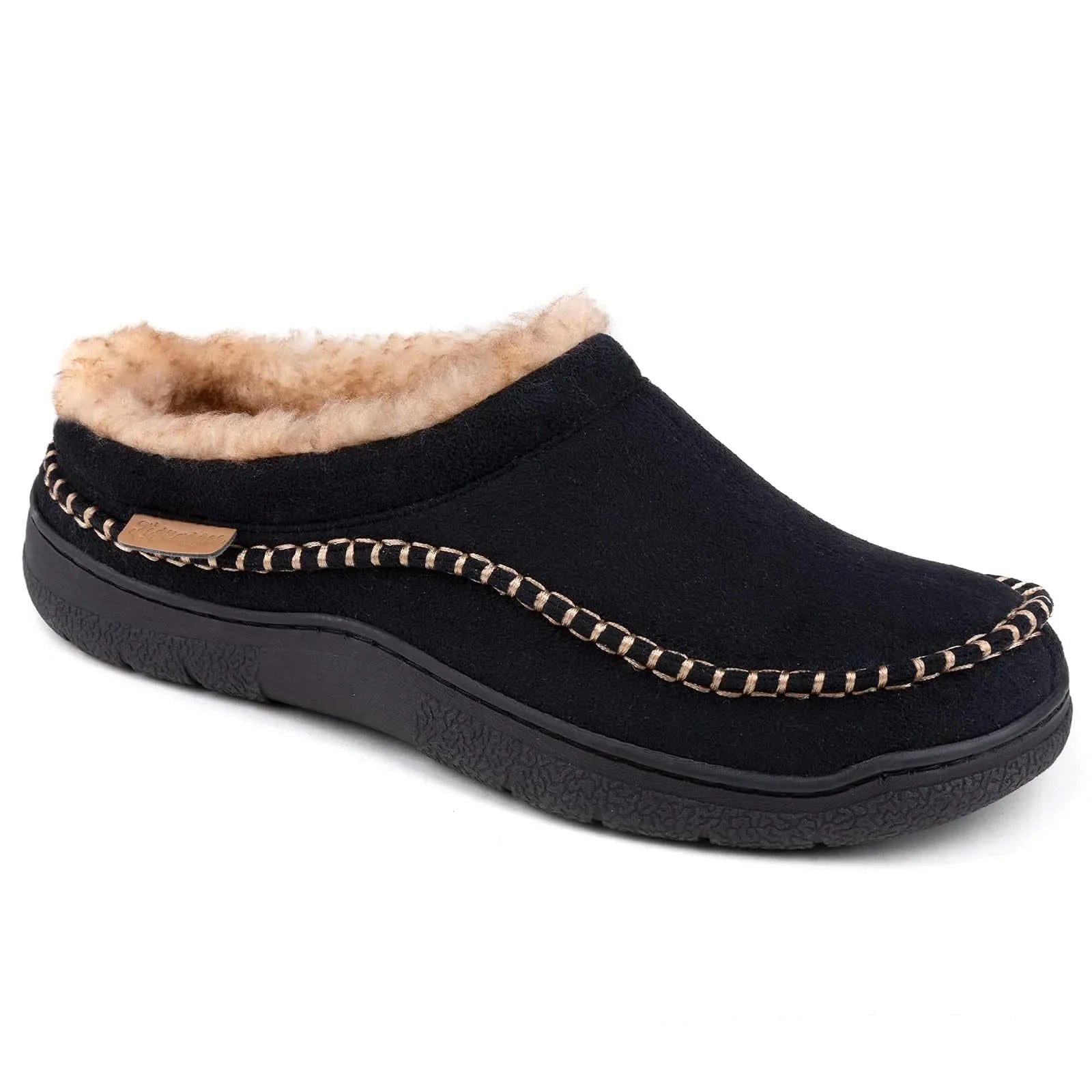 Herrloafers Med Slip-On-Detaljer, Bred Tå, Halkfri Plysch