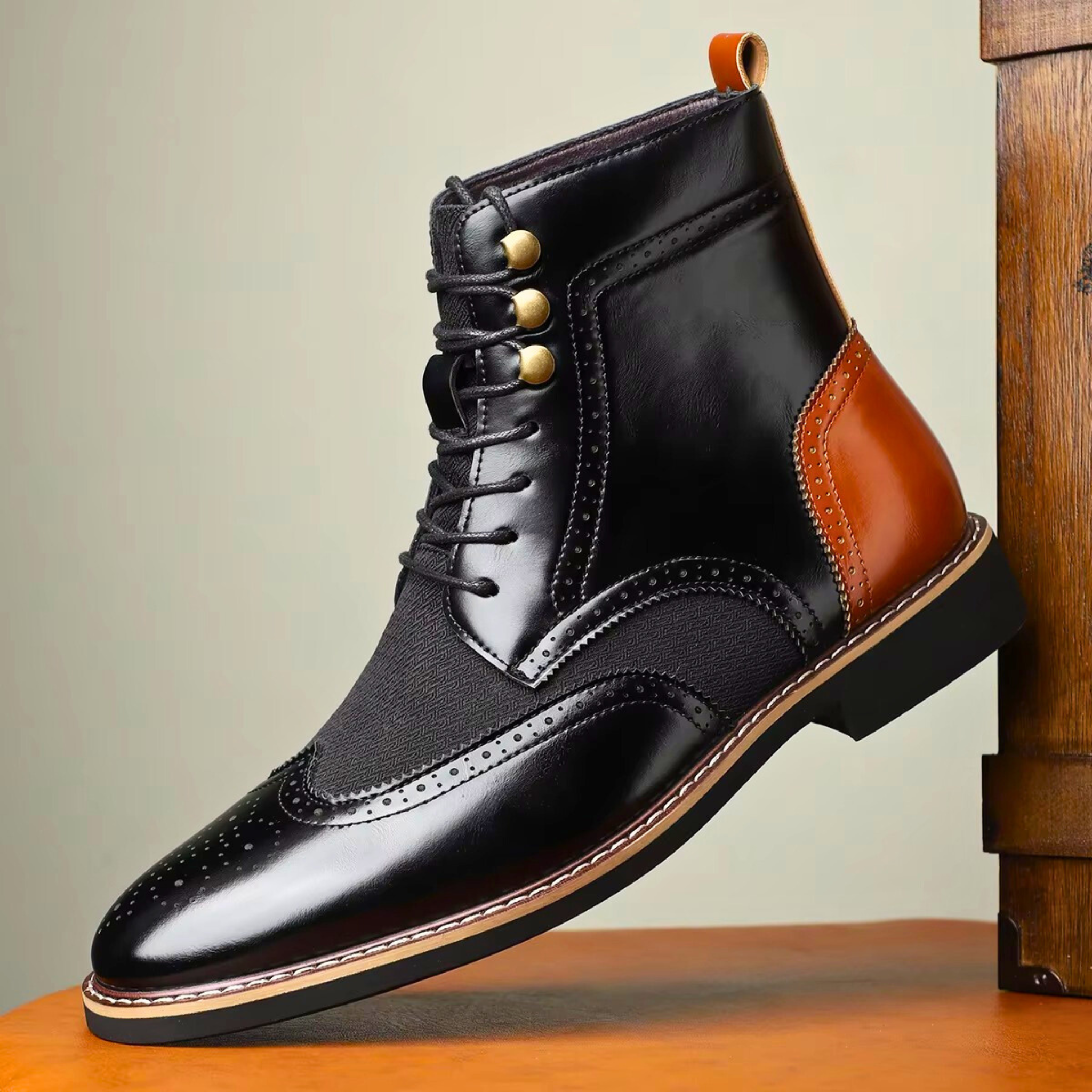Brogueskor För Kvinnor Med Tvåfärgad Design