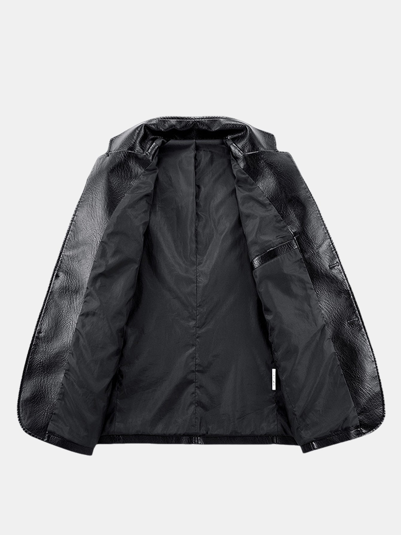 Herrblazer med notchad kavajslag och knäppning