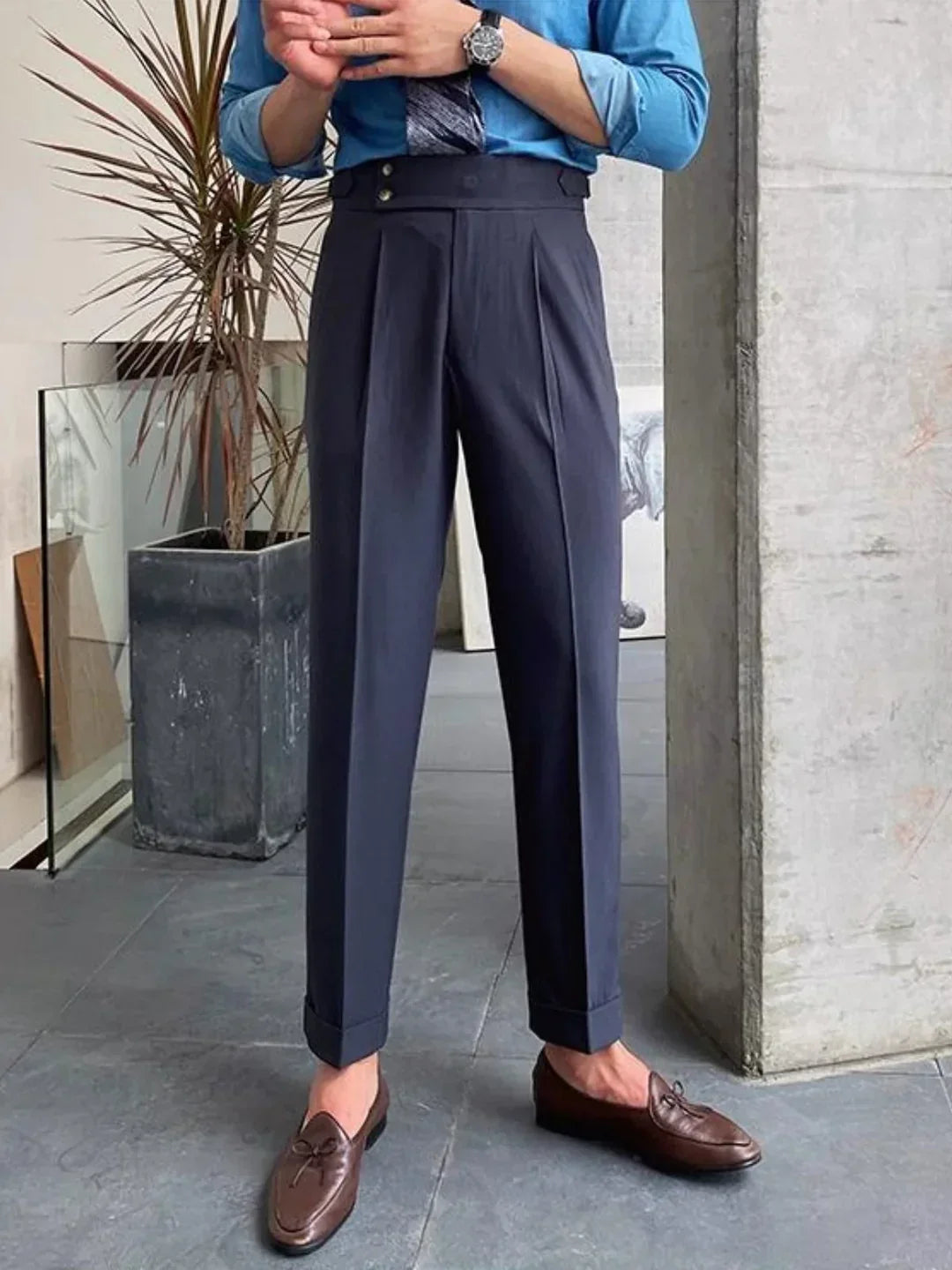 Skräddarsydda Vintagebyxor För Män