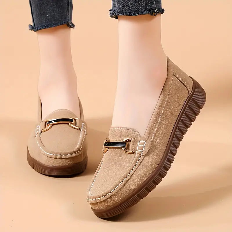 Damloafers med vadderad innersula