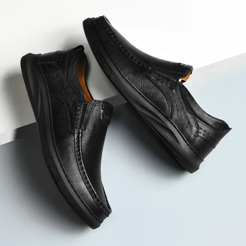 Herrloafers I Äkta Läder Med Bekväm Passform