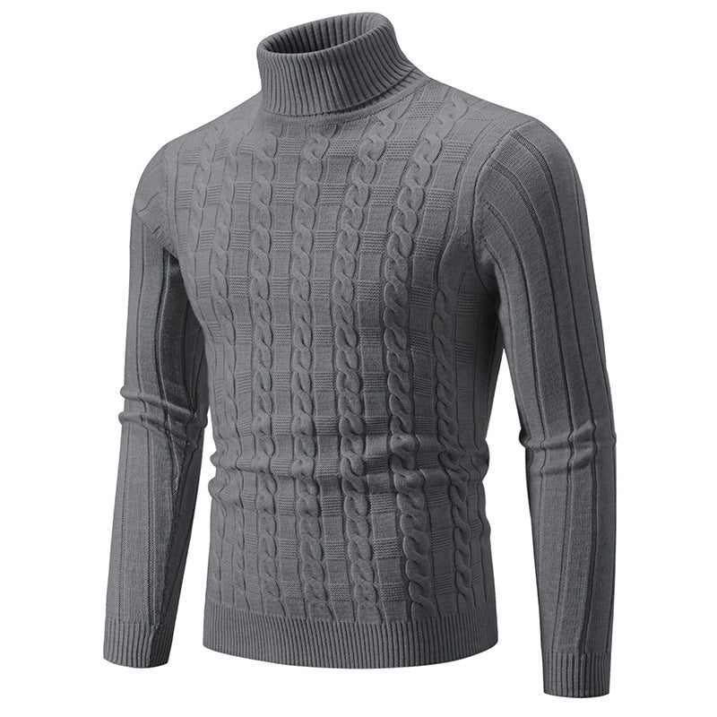 Herr Polotröja Pullover Slim Passform med Twistmönster