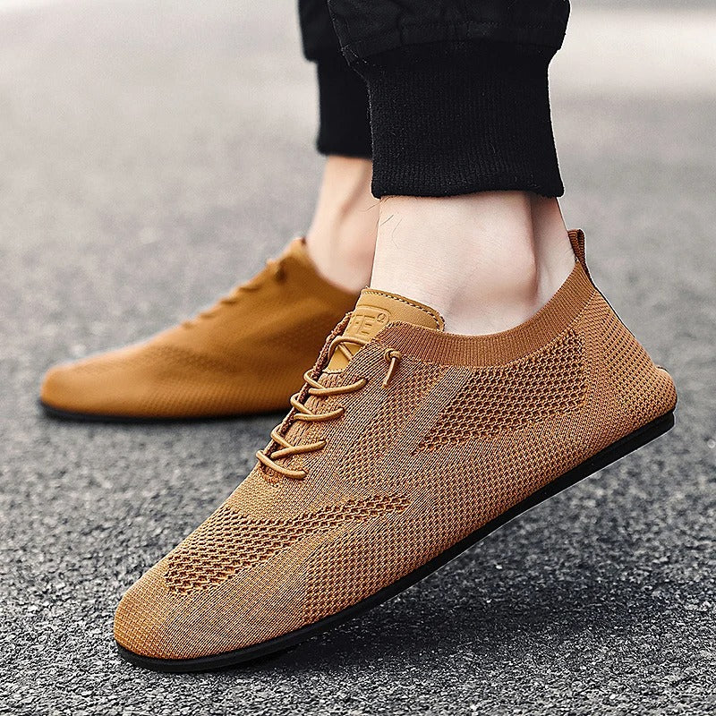 Herr Andningsbara Mesh Sneakers Snörning Lätta Casual Skor