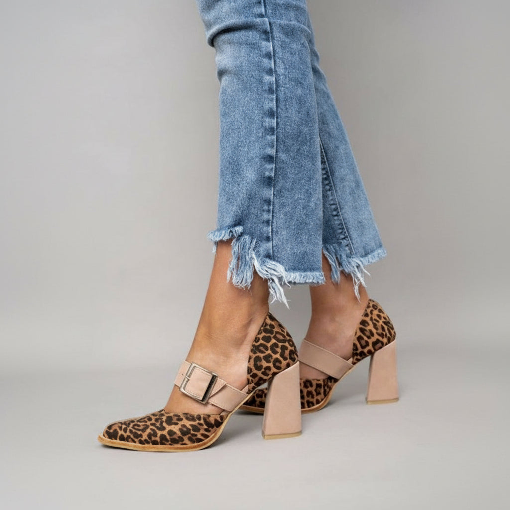 Dam Högklackade Pumps Spetsig Tå Slip On Gummisula