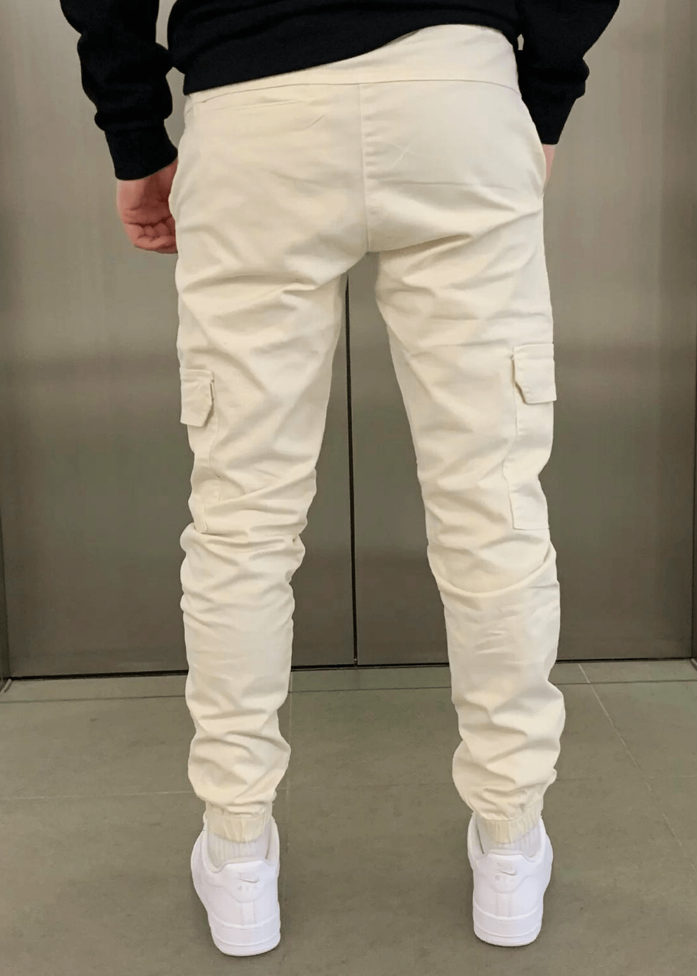 Herr Cargo Joggerbyxor med Elastisk Midja och Sidofickor