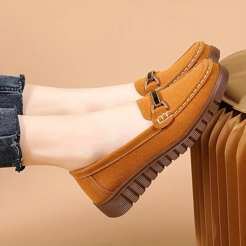 Damloafers med vadderad innersula