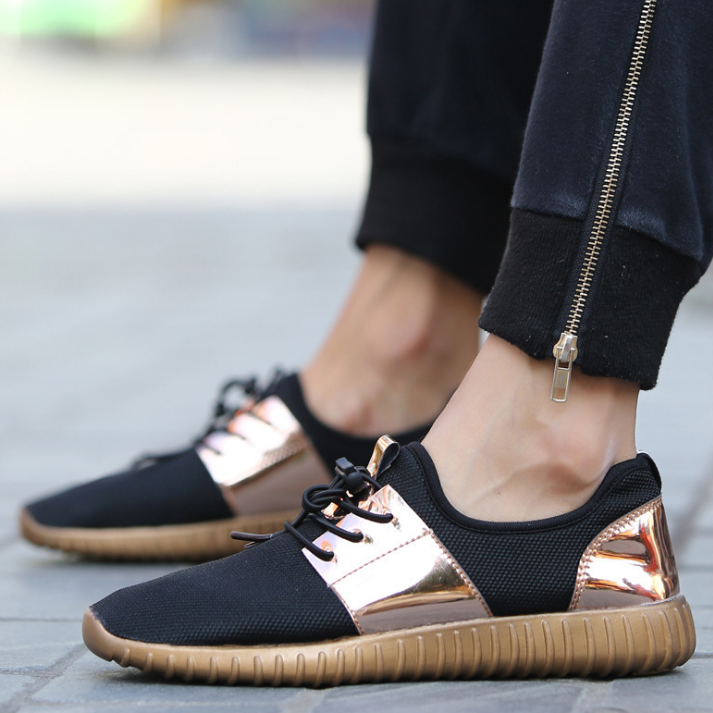 Herrsneakers med nätovandel och gummisula
