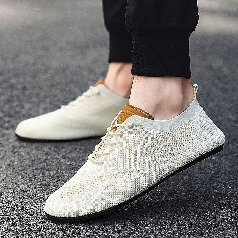 Herr Andningsbara Mesh Sneakers Snörning Lätta Casual Skor