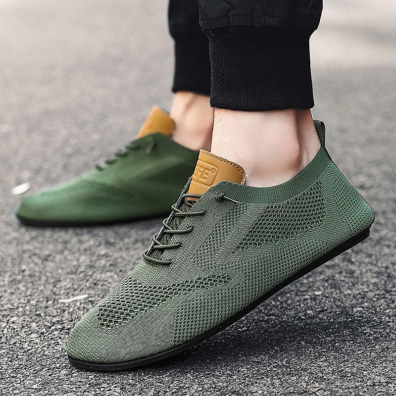 Herr Andningsbara Mesh Sneakers Snörning Lätta Casual Skor