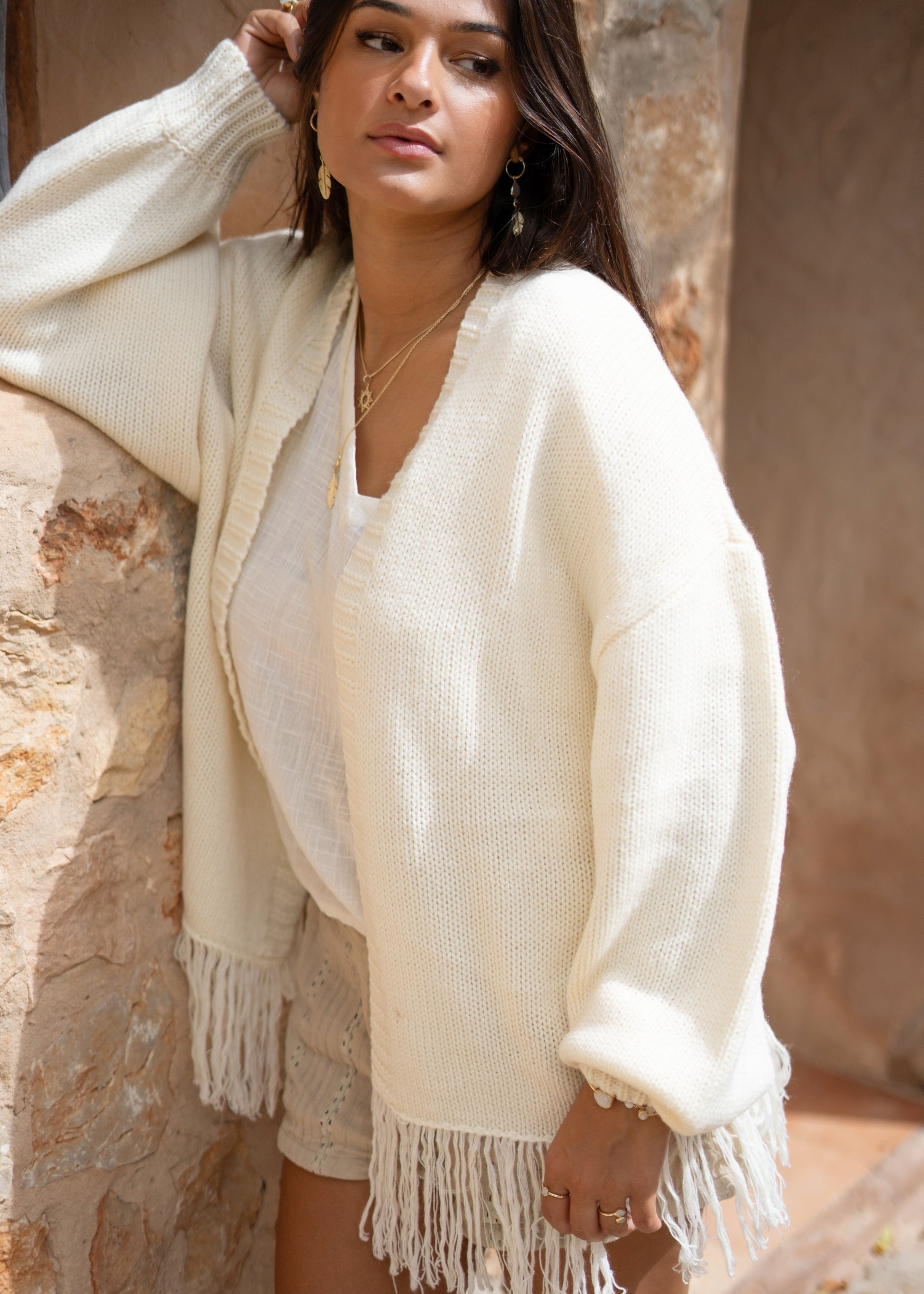 Dam Sommarkofta Med Fransdetalj