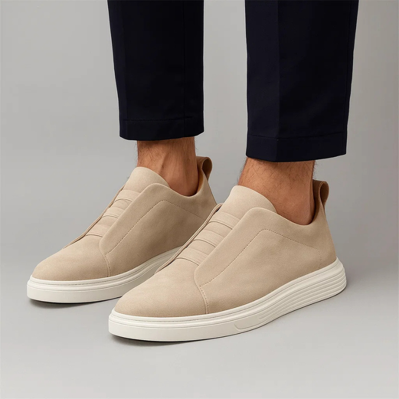 Herrsneakers I Mockastil Med öGlor, Stretchiga Snören, Vadderad Innersula