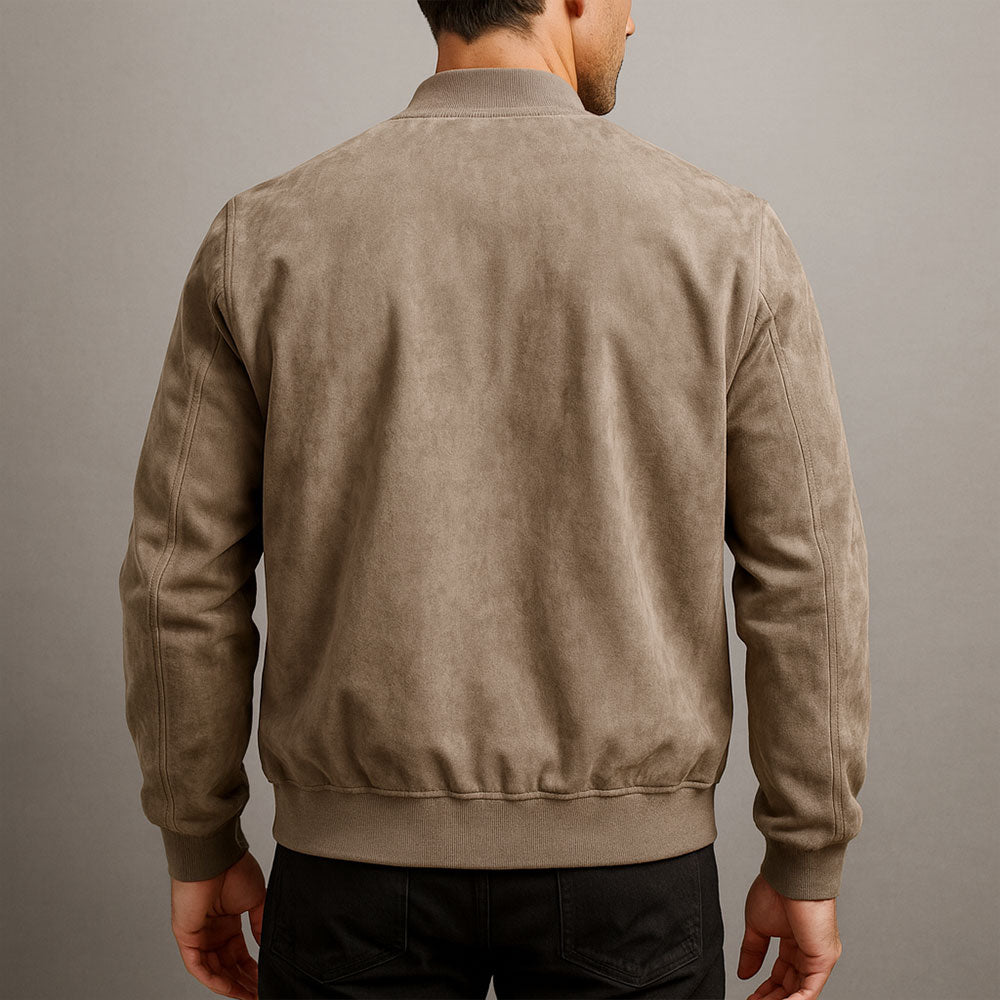 Herrmockajacka Slim Fit Minimalistisk Bomber
