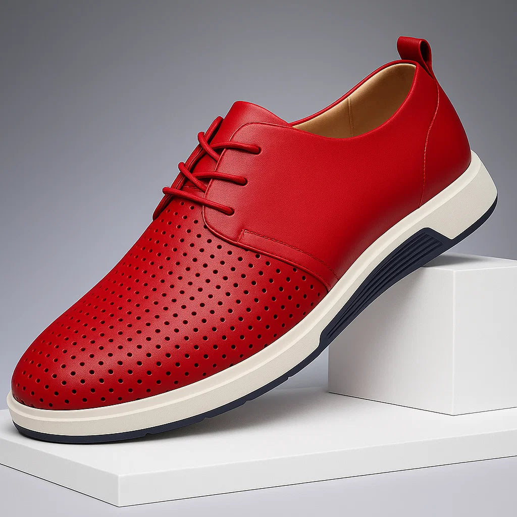 Herrloafers Slip-On-Design Med Ventilerad Ovandel Och Greppvänlig Sula