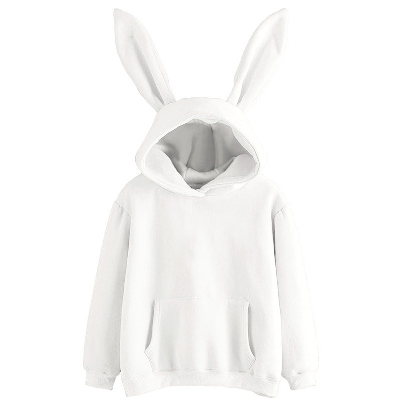 Damtryckt Huvad Långärmad Pullover Med Huva