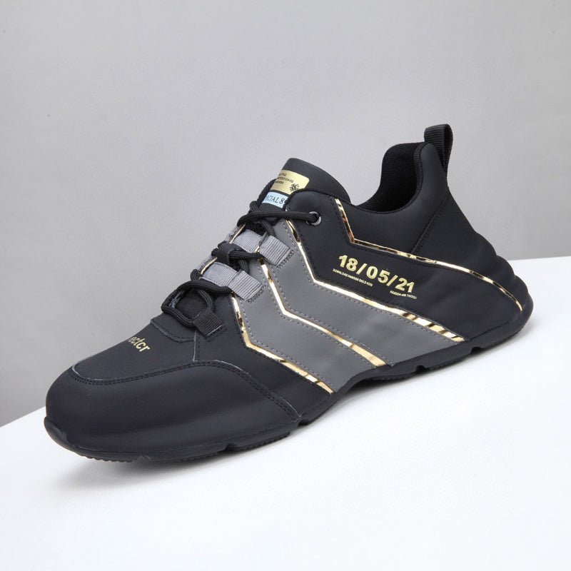 Herr Löparskor Sneakers Med Snörning Och Tjock Sula