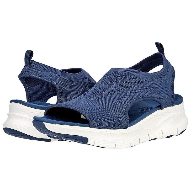 Kvinnors Sommarsandaler Slip-on med Bågstöd och Formad Fotbädd