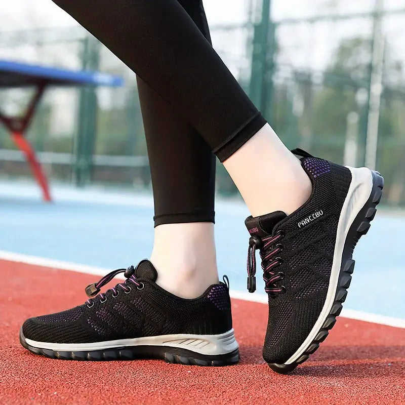 Damsneakers Andningsbara mesh Vadderade sulor Valvstöd