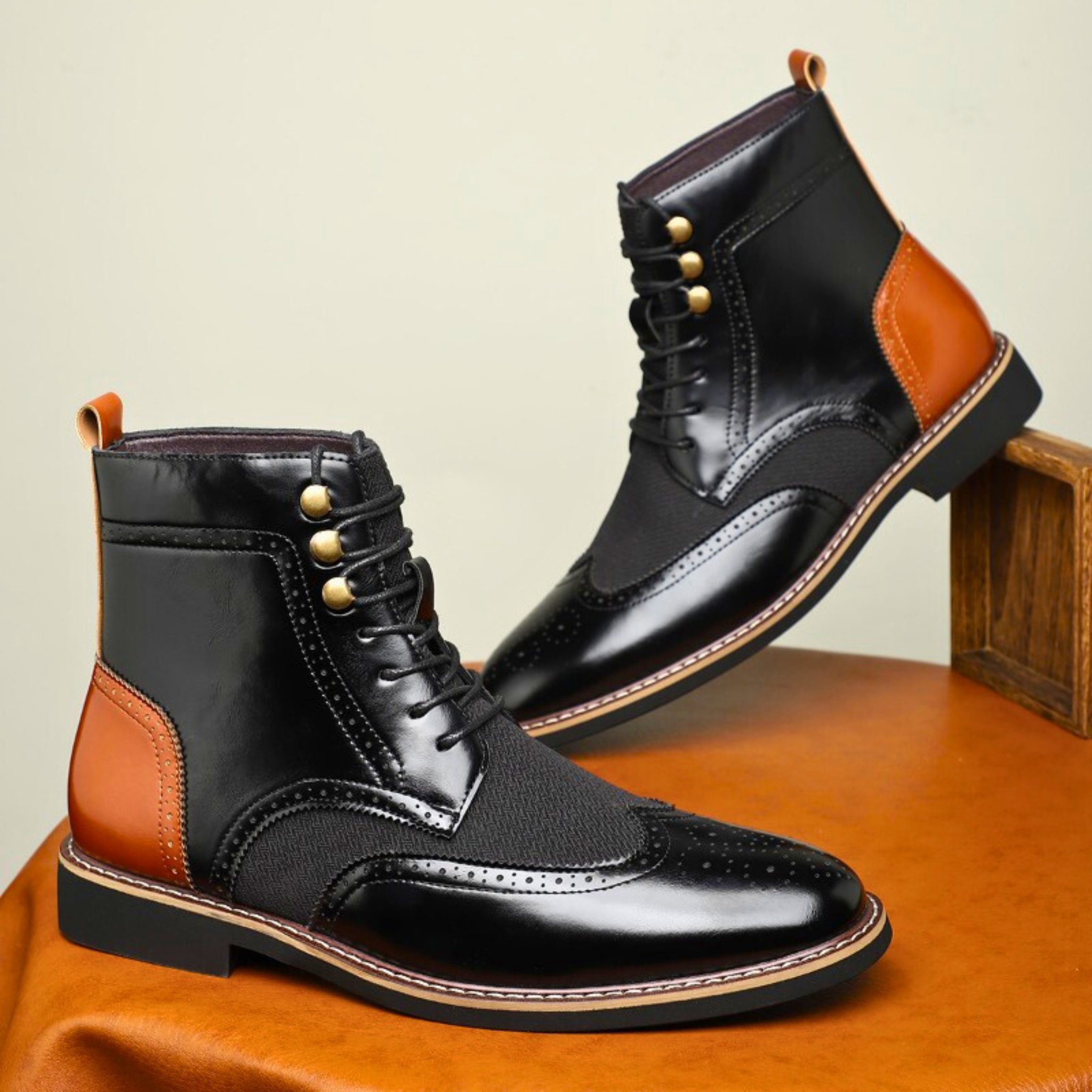 Brogueskor För Kvinnor Med Tvåfärgad Design
