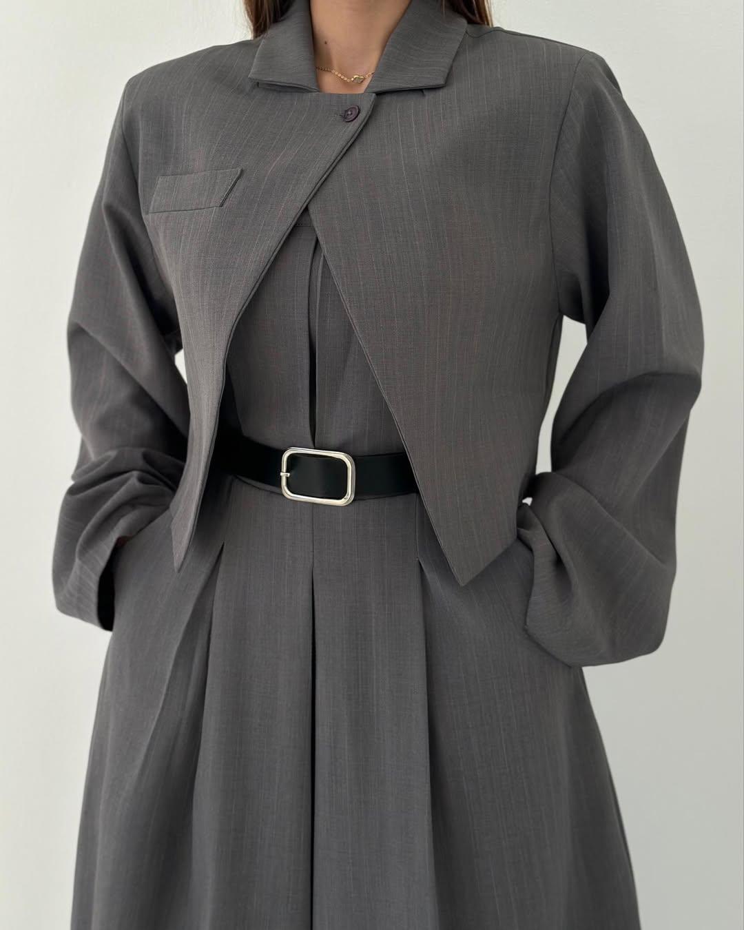 Dam Bustier Jumpsuit Set Med Vida Byxor Och Matchande Jacka