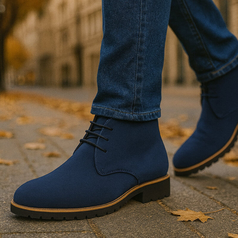 Herrstövlar Med Hög Design Och Profilsula