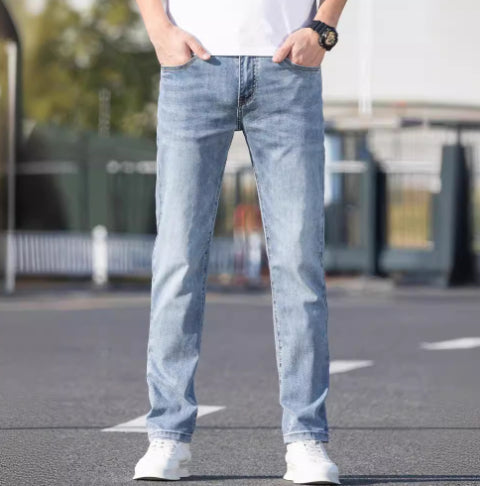 Herrjeans Med Stretch Och Dragkedja