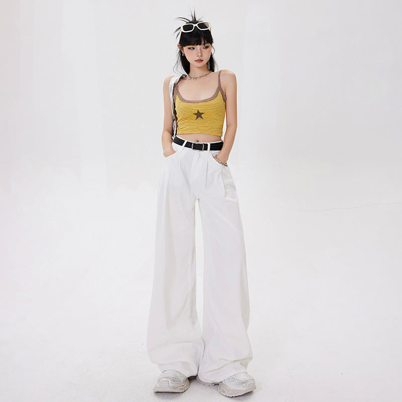 Damjeans Med Hög Midja Och Vida Ben I Retrodesign