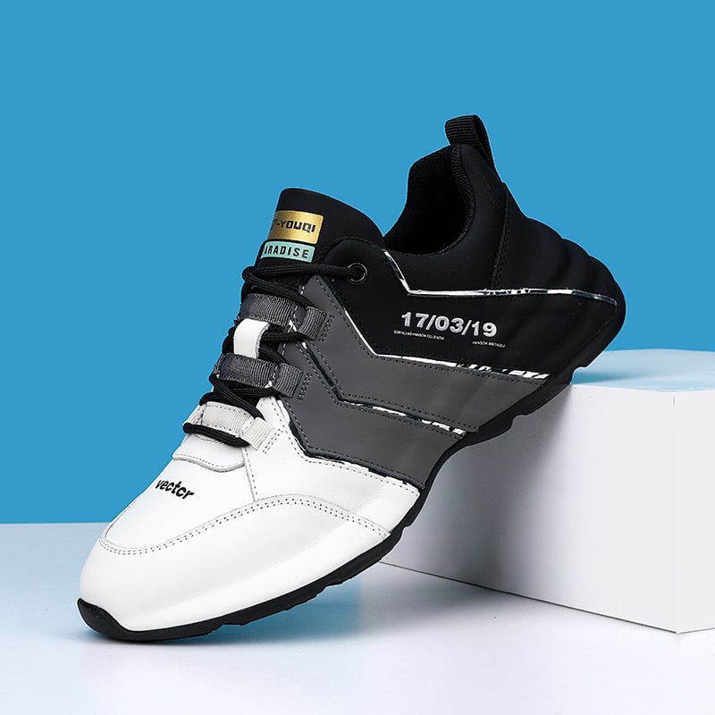 Herr Löparskor Sneakers Med Snörning Och Tjock Sula