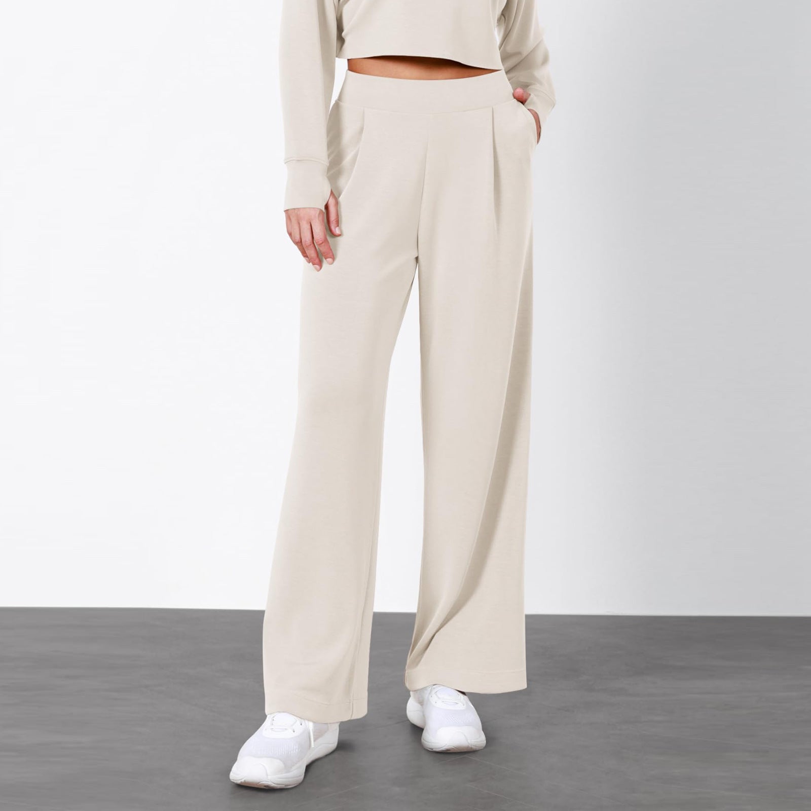 Dambyxor Med Hög Midja Och Raka Ben Och Nedsänkt Falldesign