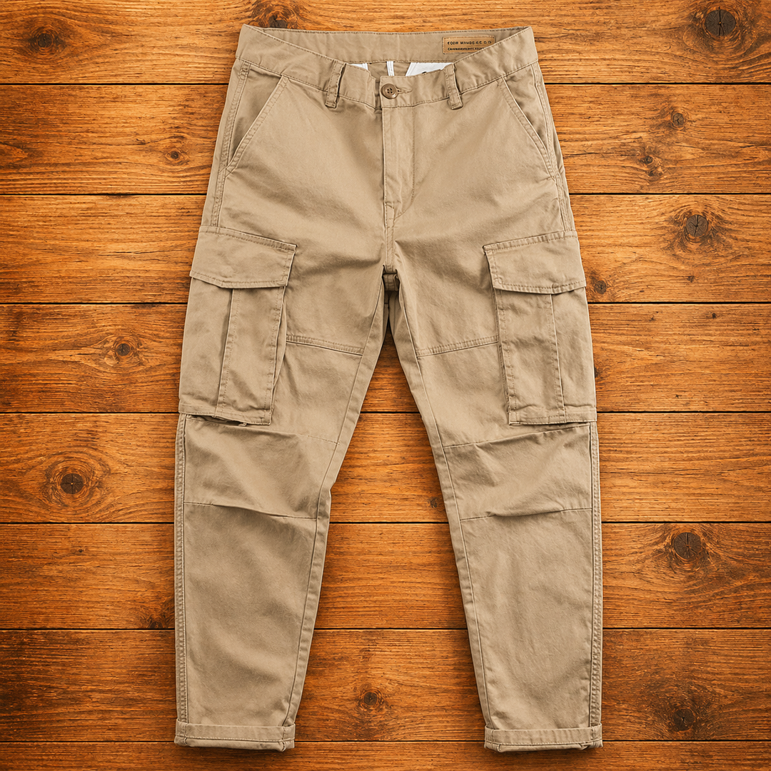 Herr Slim Cargo Byxor Flerfickorsdesign Normal Passform