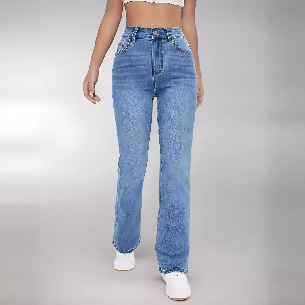Damjeans Med Hög Midja, Raka, Smala Passformer Och Stretch I Denimblandning