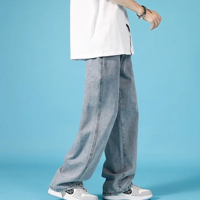 Herr Raka Jeans Med Lös Passform Hip Hop Cargobyxor Med Dragkedja