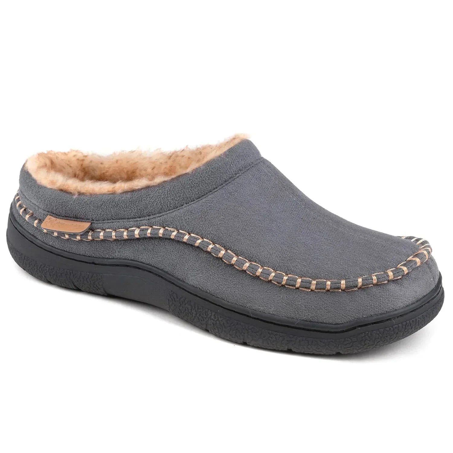 Herrloafers Med Slip-On-Detaljer, Bred Tå, Halkfri Plysch