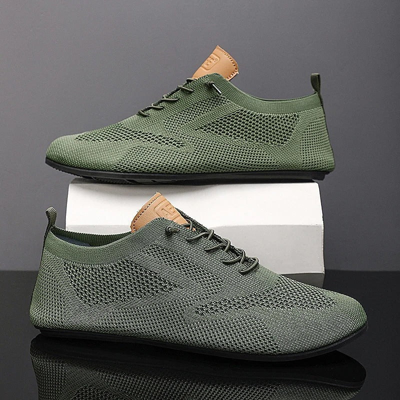 Herr Andningsbara Mesh Sneakers Snörning Lätta Casual Skor