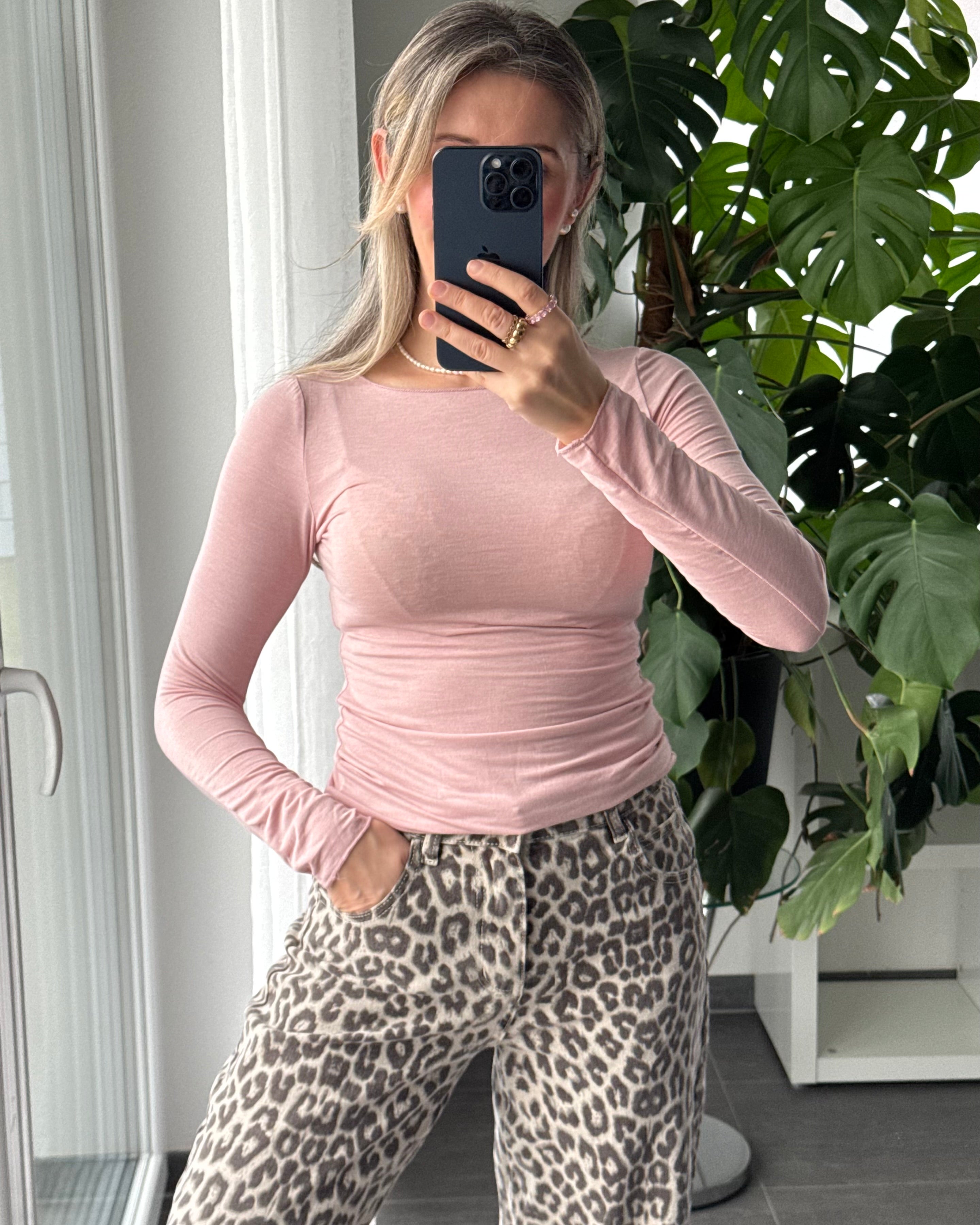 Långärmad Topp För Kvinnor Med Stretchig Passform