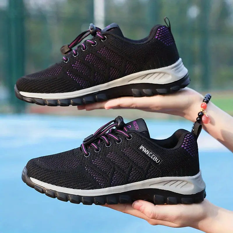 Damsneakers Andningsbara mesh Vadderade sulor Valvstöd
