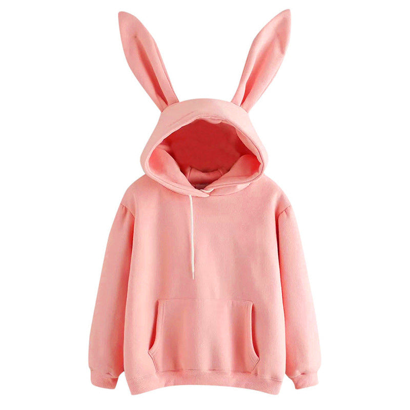 Damtryckt Huvad Långärmad Pullover Med Huva