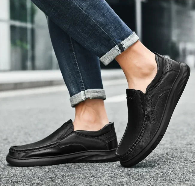 Herrloafers I Äkta Läder Med Bekväm Passform
