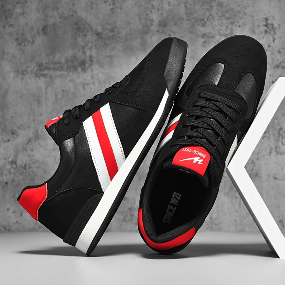 Herr Låga Sneakers Med Stripe Detalj Och Dämpad Insida