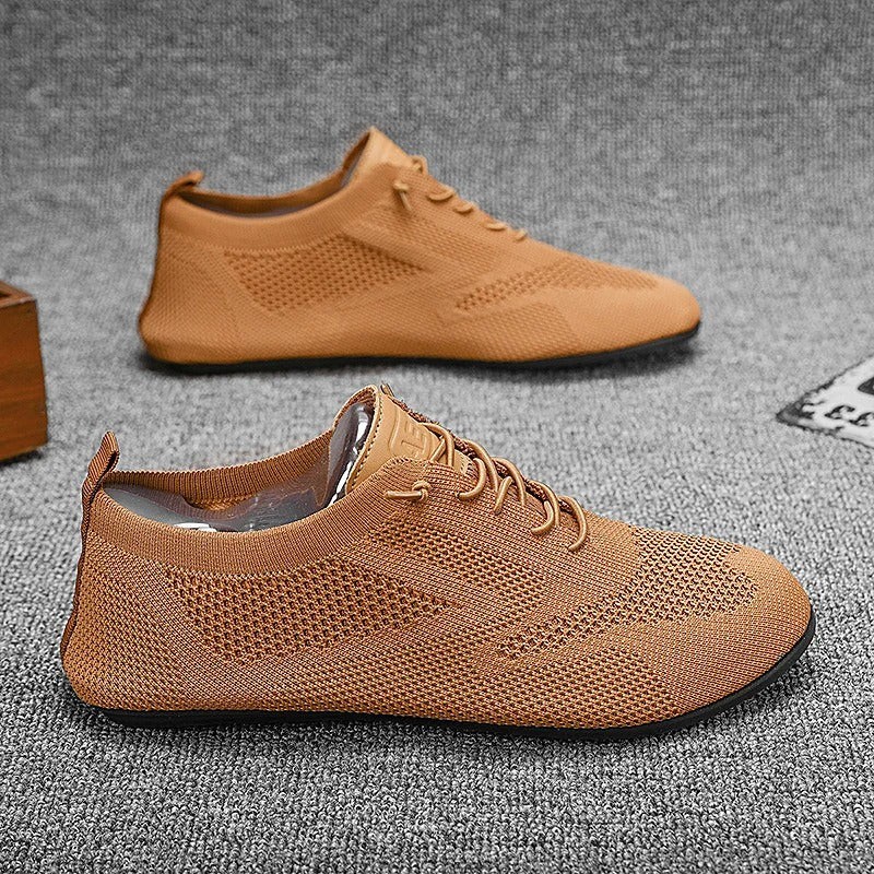 Herr Andningsbara Mesh Sneakers Snörning Lätta Casual Skor