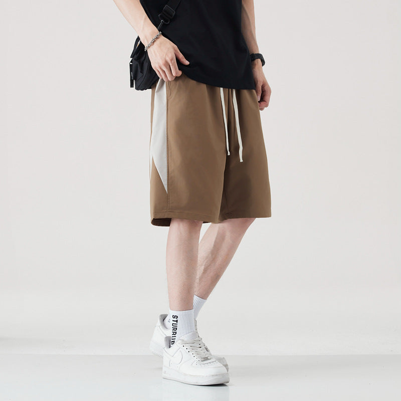 Herr Sommarsportshorts Lätta Lös Passform Rak Skärning Mikroelastisk