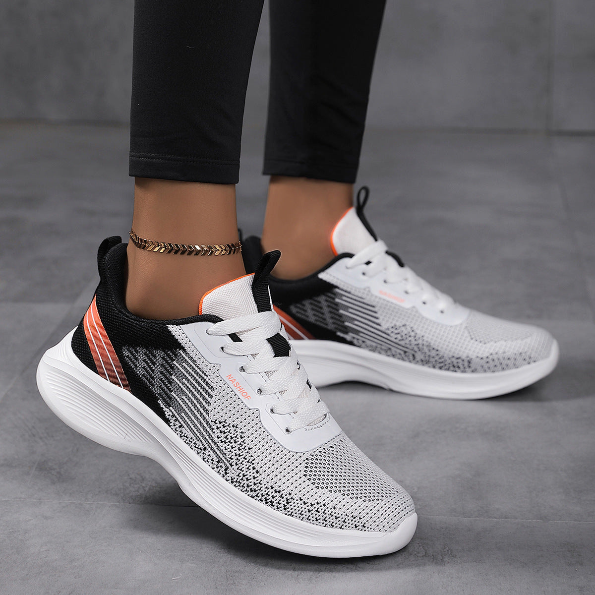 Lätta Flyknit-Sneakers Med Snörning För Kvinnor