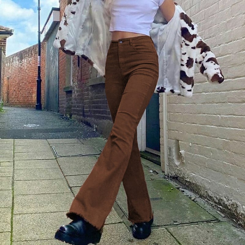 Damjeans Med Hög Midja Och Stretch, Bootcut