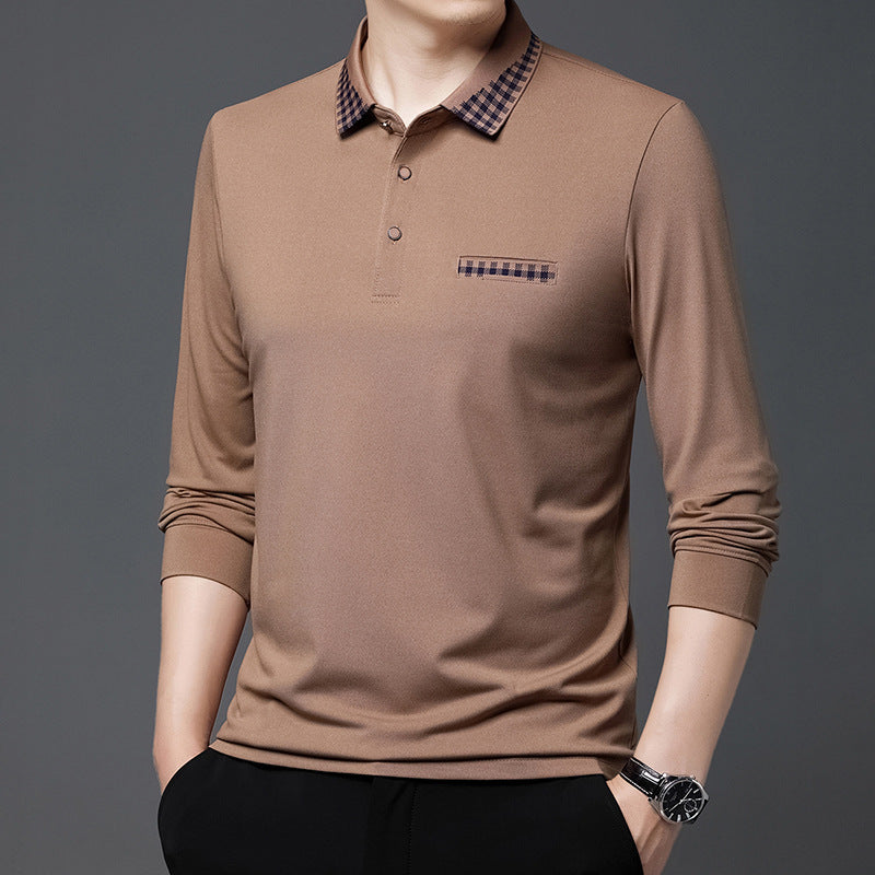Lång T-Shirt För Män, Enfärgad, Lös Passform